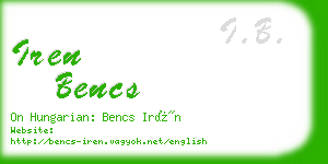 iren bencs business card